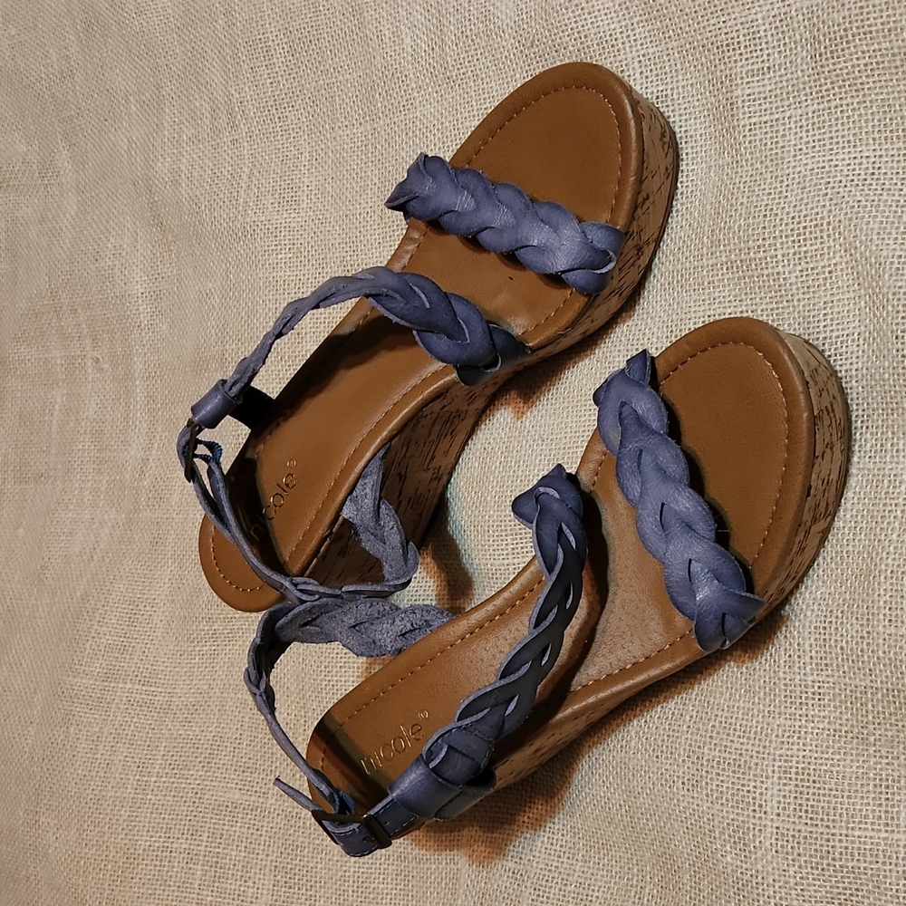 Nicole (Dryden) Cork Wedge Sandals Size 8M
